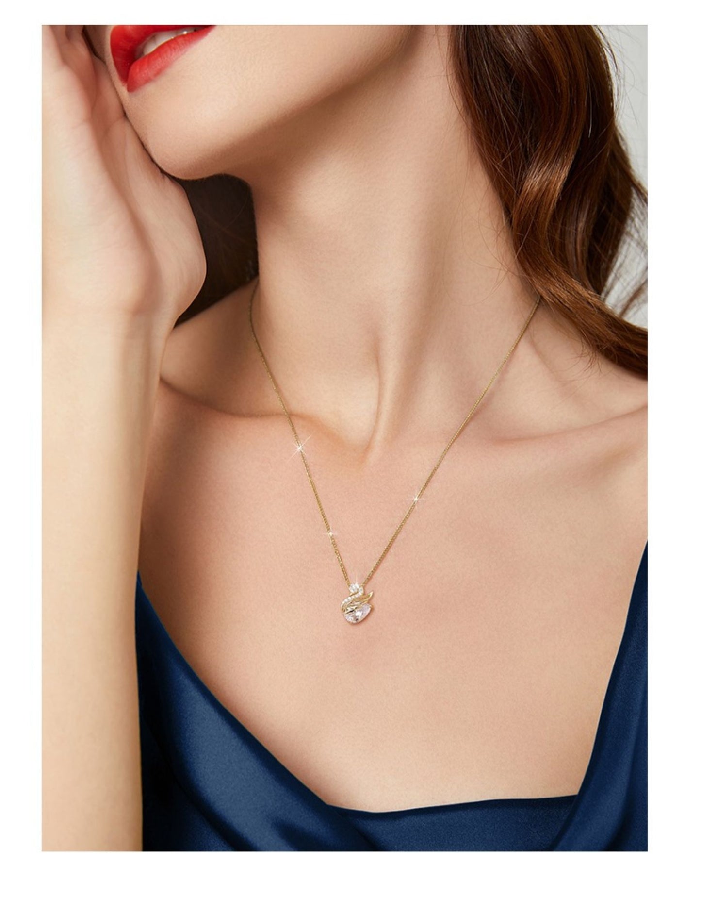 2025 New Swan Pendant Necklace - 925 Sterling Silver Elegant Collarbone Chain for Women, Dainty & Luxurious Jewelry Gift