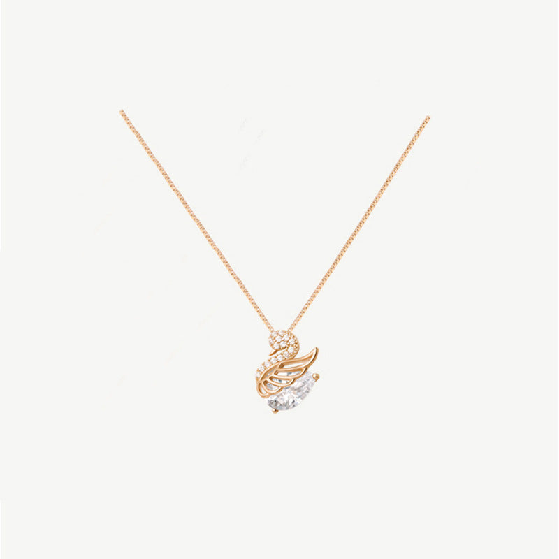 2025 New Swan Pendant Necklace - 925 Sterling Silver Elegant Collarbone Chain for Women, Dainty & Luxurious Jewelry Gift