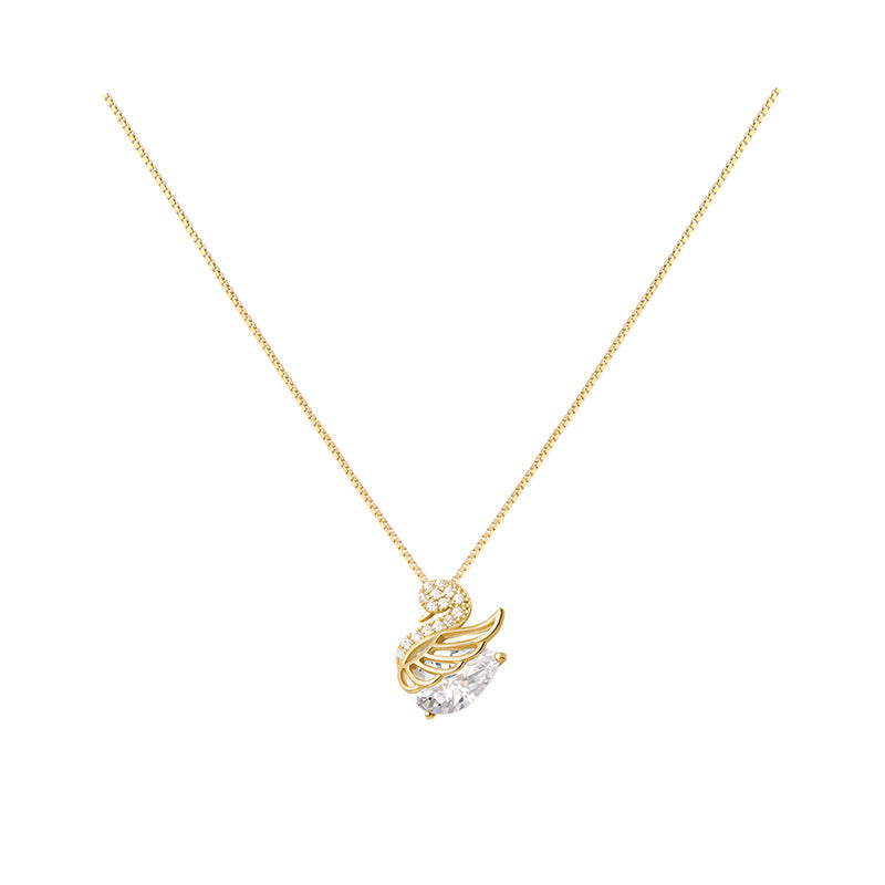 2025 New Swan Pendant Necklace - 925 Sterling Silver Elegant Collarbone Chain for Women, Dainty & Luxurious Jewelry Gift
