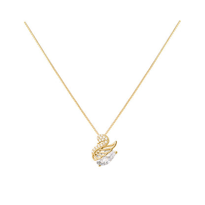 2025 New Swan Pendant Necklace - 925 Sterling Silver Elegant Collarbone Chain for Women, Dainty & Luxurious Jewelry Gift
