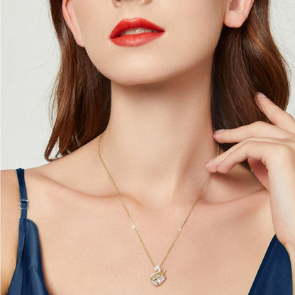 2025 New Swan Pendant Necklace - 925 Sterling Silver Elegant Collarbone Chain for Women, Dainty & Luxurious Jewelry Gift